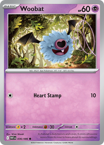 036/086 - Woobat - [Common] - Poké Ball Reverse Holo