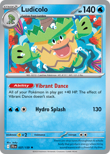 037/159 - Ludicolo - [Rare] - Reverse Holo