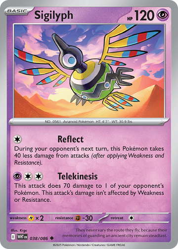 038/086 - Sigilyph - [Uncommon] - Poké Ball Reverse Holo