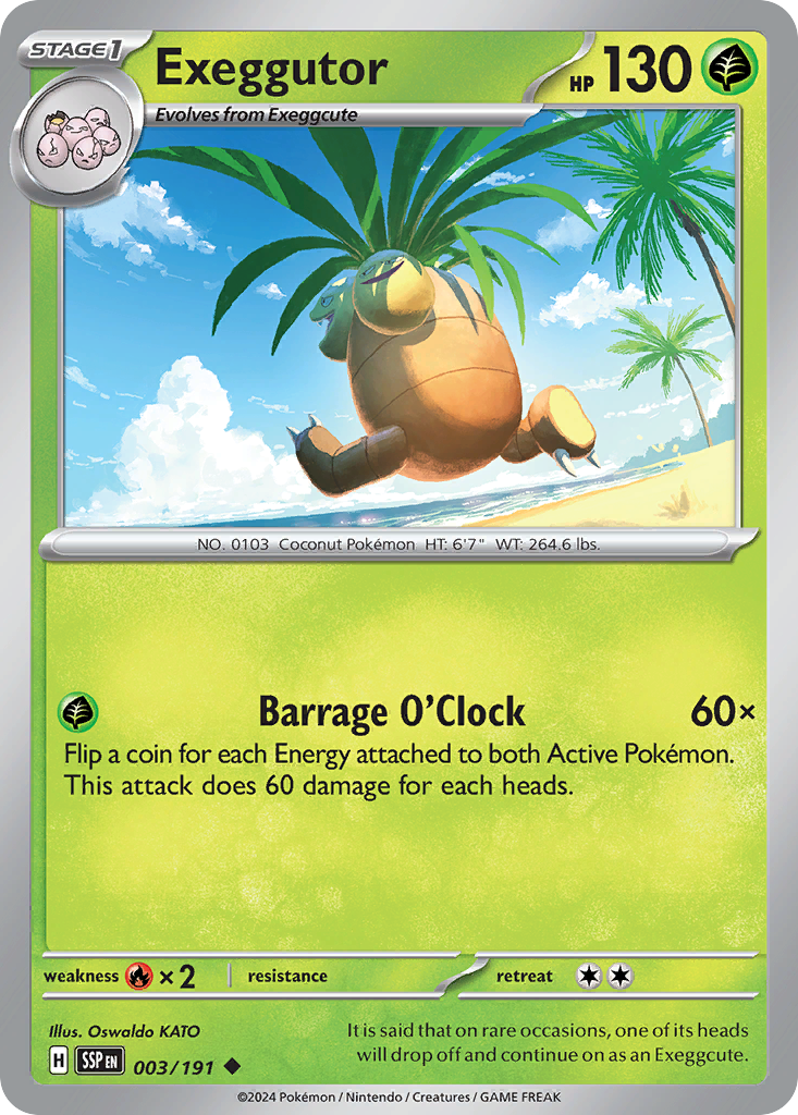 003/191 - Exeggutor - [Uncommon] - Reverse Holo