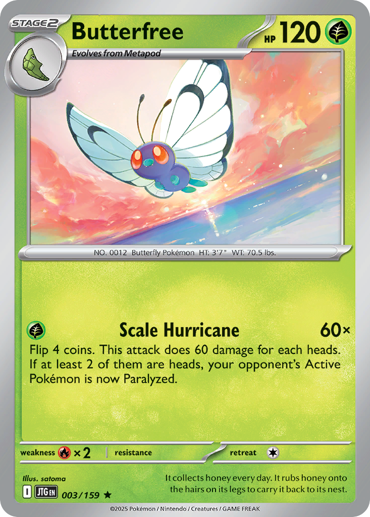 003/159 - Butterfree - [Rare] - Reverse Holo