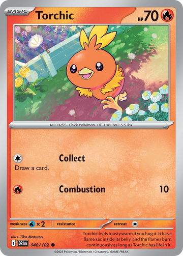 Losse Pokemonkaart 040/182 - Torchic - Destined Rivals - [Common]