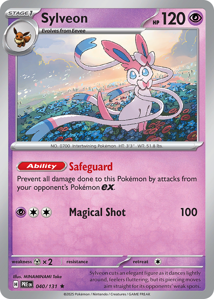 Losse Pokemonkaart 040/131 - Sylveon - Prismatic Evolutions - [Rare]