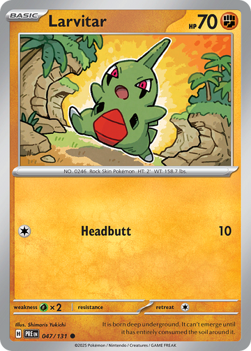 047/131 - Larvitar - [Common] - Reverse Holo