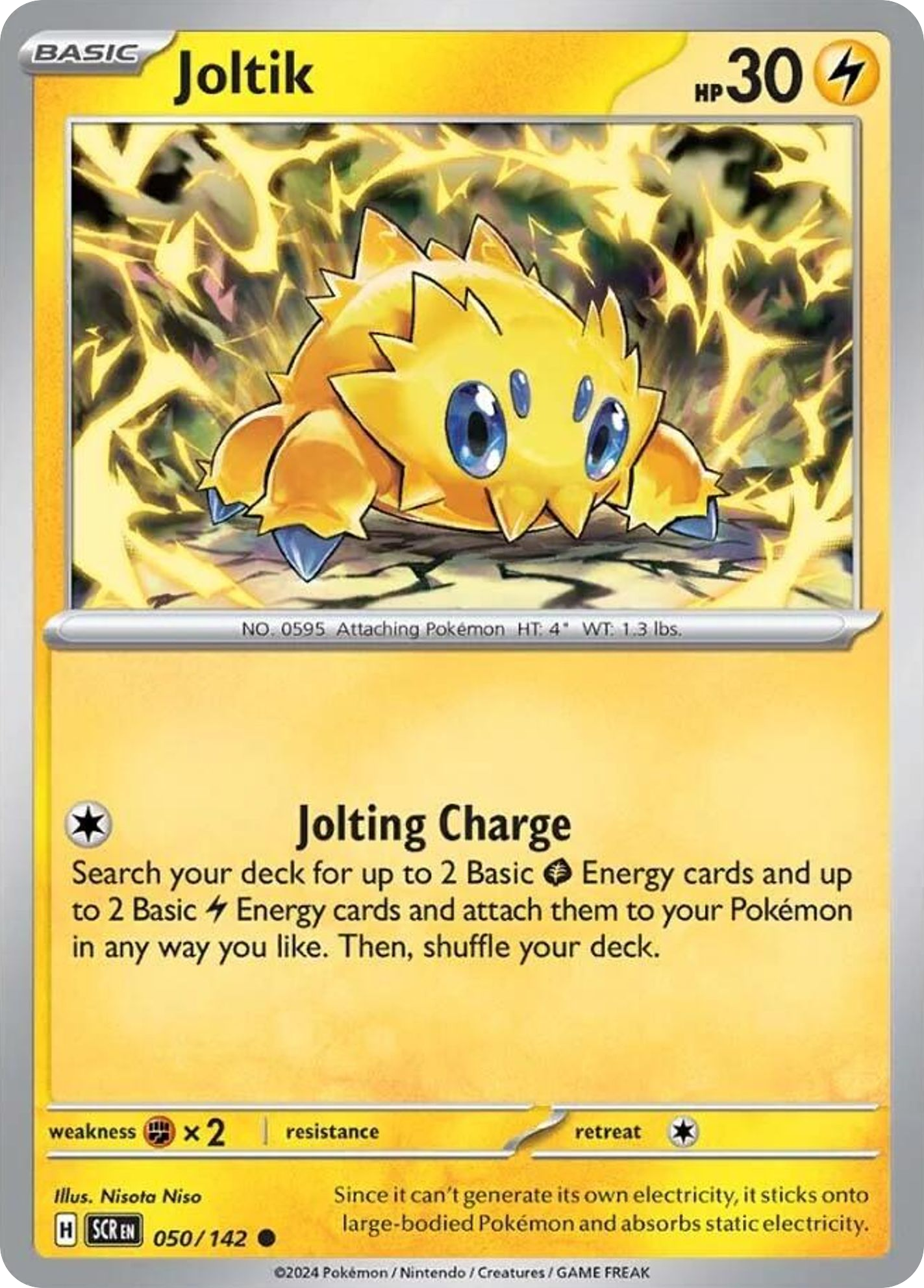 Losse Pokemonkaart 050/142 - Joltik - Stellar Crown - [Common] - Reverse Holo