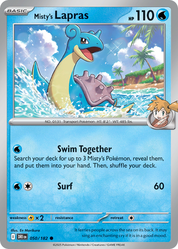Losse Pokemonkaart 050/182 - Misty's Lapras - Destined Rivals - [Common]