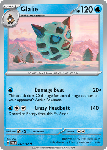 052/167 - Glalie - [Uncommon] - Reverse Holo