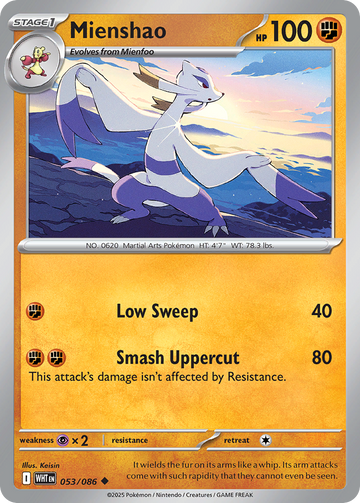 053/086 - Mienshao - [Uncommon] - Poké Ball Reverse Holo