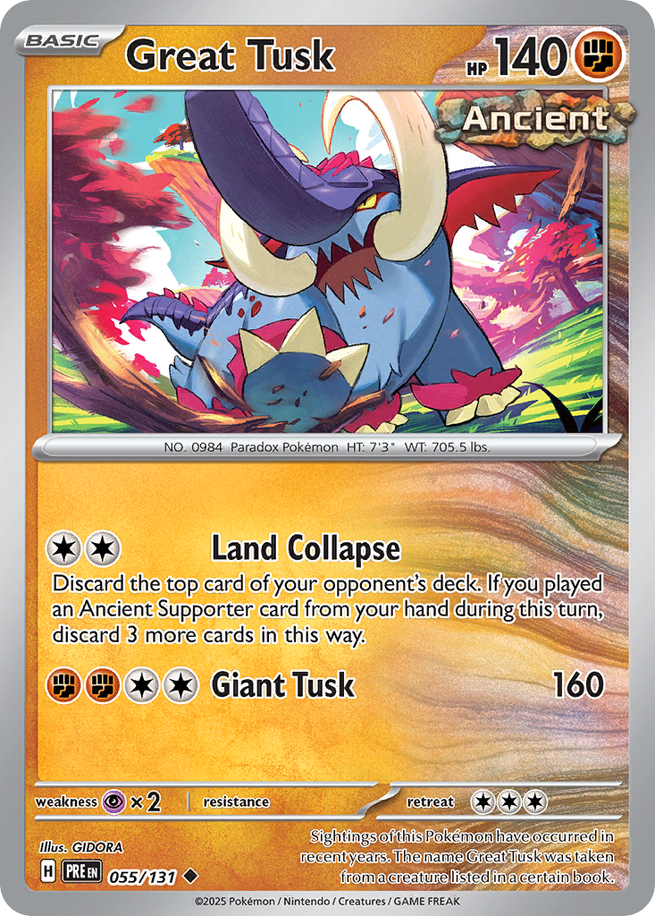 055/131 - Great Tusk - [Uncommon] - Reverse Holo