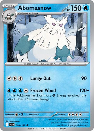 060/182 - Abomasnow - [Uncommon] - Reverse Holo