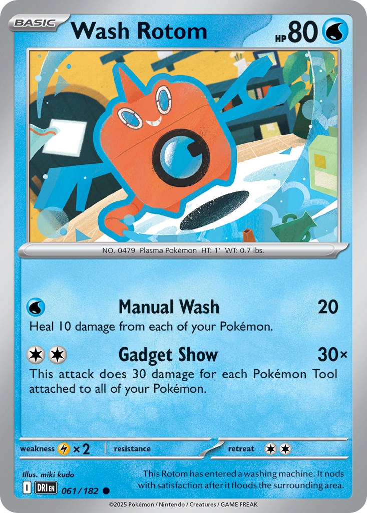 Losse Pokemonkaart 061/182 - Wash Rotom - Destined Rivals - [Common] - Reverse Holo