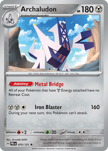 070/131 - Archaludon - [Rare] - Reverse Holo
