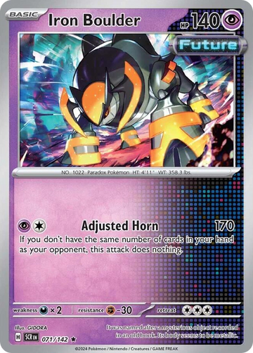 071/142 - Iron Boulder - [Rare] - Reverse Holo