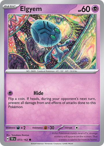 073/162 - Elgyem - [Common] - Reverse Holo