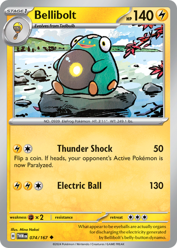 074/167 - Bellibolt - [Uncommon] - Reverse Holo