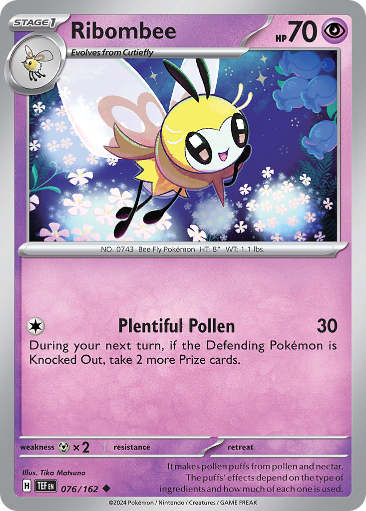 076/162 - Ribombee - [Uncommon] - Reverse Holo