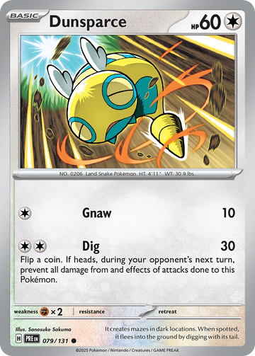 079/131 - Dunsparce - [Common] - Reverse Holo