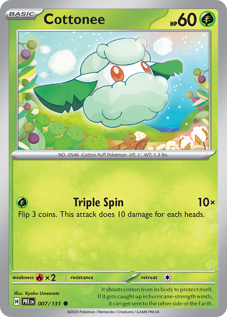 007/131 - Cottonee - [Common] - Reverse Holo
