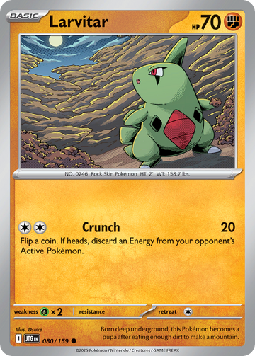 080/159 - Larvitar - [Common] - Reverse Holo