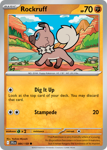 084/159 - Rockruff - [Common] - Reverse Holo