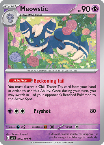 085/191 - Meowstic - [Uncommon] - Reverse Holo