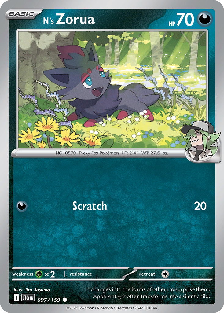 097/159 - N's Zorua - [Common] - Reverse Holo