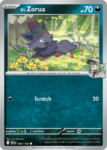 097/159 - N's Zorua - [Common] - Reverse Holo