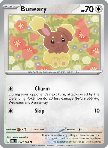 Losse Pokémonkaart 107/132 - Buneary - Mega Evolution - [Common]