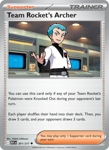 Losse Pokémonkaart 201/217 - Team Rocket's Archer - Ascended Heroes - [Uncommon]