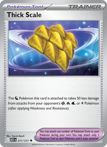 Losse Pokémonkaart 211/217 - Thick Scale - Ascended Heroes - [Uncommon] - Reverse Holo