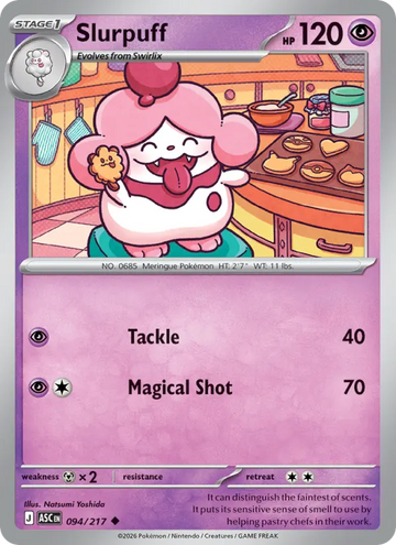 Losse Pokémonkaart 094/217 - Slurpuff - Ascended Heroes - [Uncommon] - Energy Reverse Holo