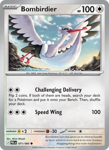 Losse Pokémonkaart 071/084 - Bombirdier - Pitch Black - [Common] - Reverse Holo