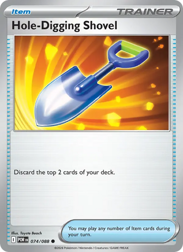 Losse Pokémonkaart 074/088 - Hole-Digging Shovel - Perfect Order - [Common]