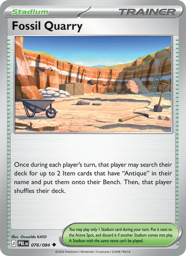 Losse Pokémonkaart 076/084 - Fossil Quarry - Pitch Black - [Uncommon]