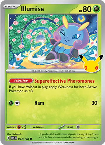 Losse Pokémonkaart 004/128 - Illumise - 30th Celebration - [Common]