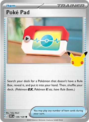 Losse Pokémonkaart 126/128 - Poké Pad - 30th Celebration - [Common]