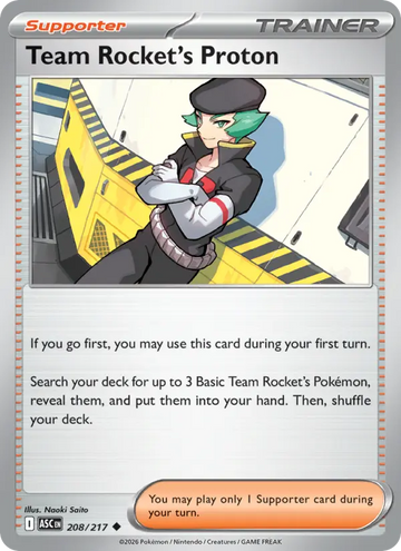 Losse Pokémonkaart 208/217 - Team Rocket's Proton - Ascended Heroes - [Uncommon] - Reverse Holo