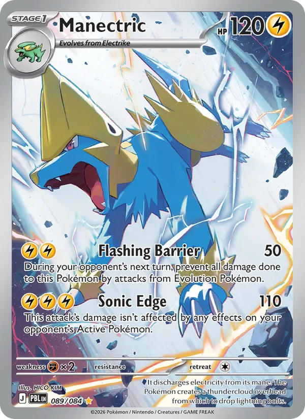 Losse Pokémonkaart 089/084 - Manectric - Pitch Black - [Illustration rare]