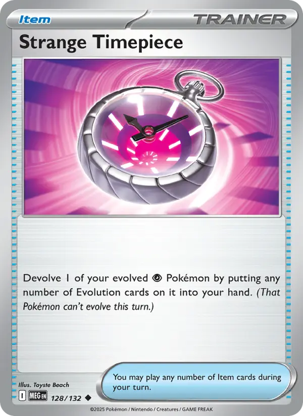 Losse Pokémonkaart 128/132 - Strange Timepiece - Mega Evolution - [Uncommon]