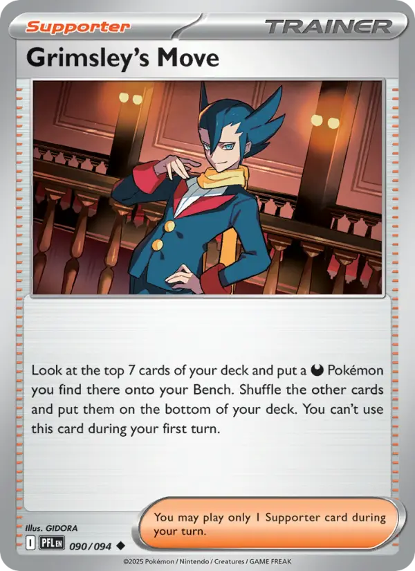Losse Pokémonkaart 090/094 - Grimsley's Move - Phantasmal Flames - [Uncommon]