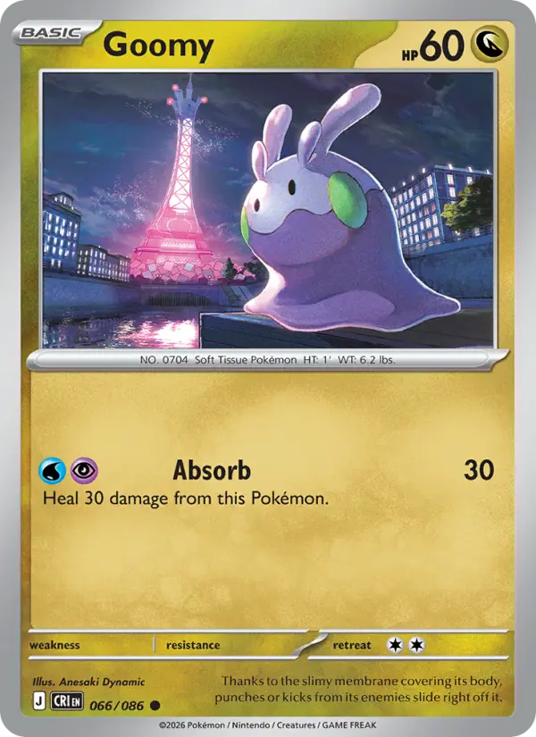 Losse Pokémonkaart 066/086 - Goomy - Chaos Rising - [Common]