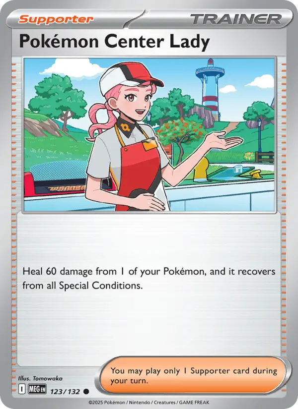 Losse Pokémonkaart 123/132 - Pokémon Center Lady - Mega Evolution - [Common]