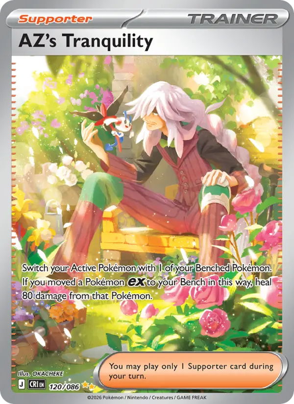 Losse Pokémonkaart 120/086 - AZ's Tranquility - Chaos Rising - [Special illustration rare]