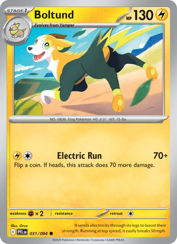 Losse Pokémonkaart 031/094 - Boltund - Phantasmal Flames - [Common]