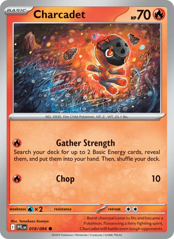 Losse Pokémonkaart 019/094 - Charcadet - Phantasmal Flames - [Common]