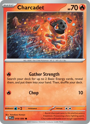 Losse Pokémonkaart 019/094 - Charcadet - Phantasmal Flames - [Common]