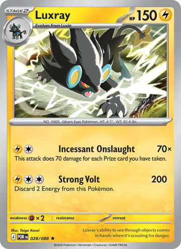 Losse Pokémonkaart 028/088 - Luxray - Perfect Order - [Rare]