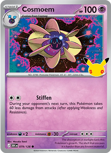 Losse Pokémonkaart 079/128 - Cosmoem - 30th Celebration - [Common]