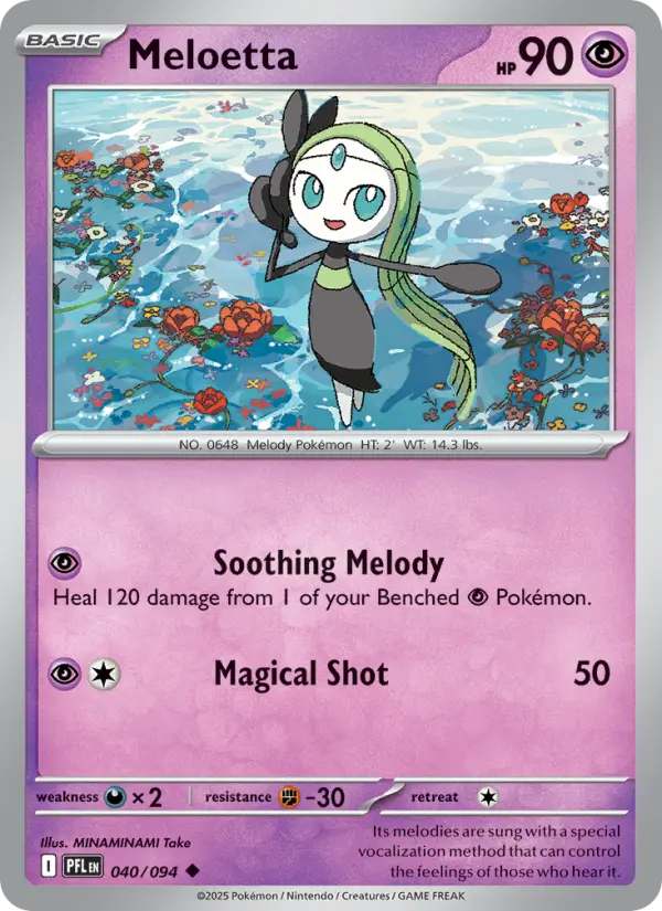 Losse Pokémonkaart 040/094 - Meloetta - Phantasmal Flames - [Uncommon]