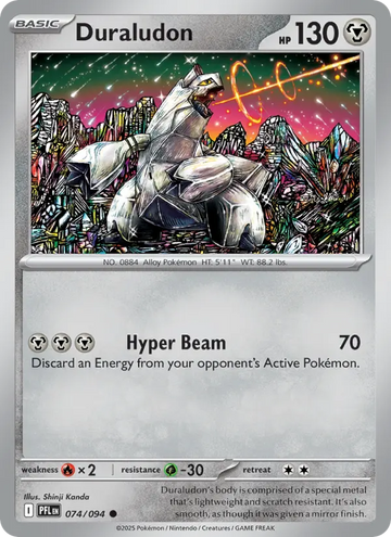 Losse Pokémonkaart 074/094 - Duraludon - Phantasmal Flames - [Common]